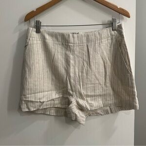 NWT Cupcakes & Cashmere Striped Linen Shorts, size: 10
